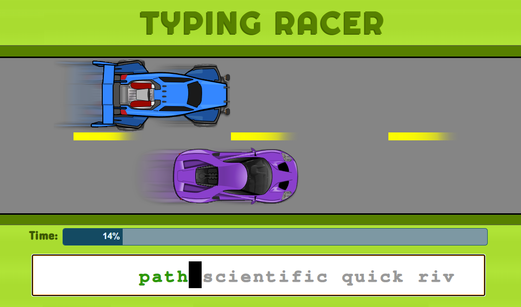 TypeRacer:A fun way to increase your typing speed while racing against  others. You can enter an online typing race…